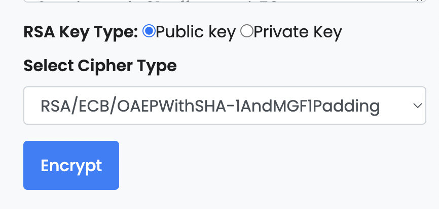 retrieve the public key