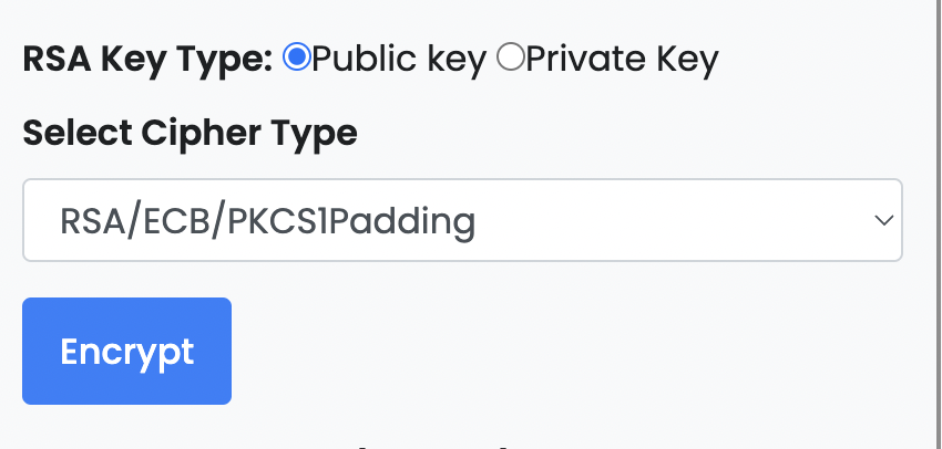 retrieve the public key